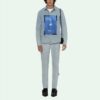 SS21 Printing Pattern lapel Long Sleeves Denim Shirt Blue