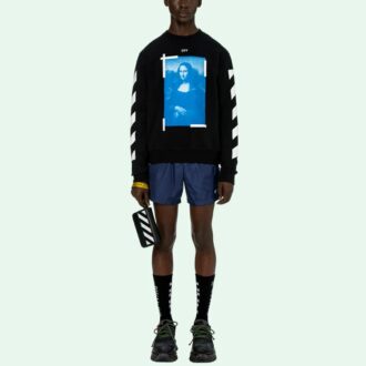 SS21 Printing Pattern Round Neck Black