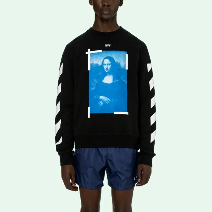 SS21 Printing Pattern Round Neck Black