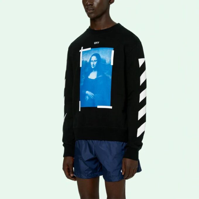 SS21 Printing Pattern Round Neck Black