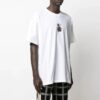 SS21 Printing Round Neck Pullover Short Sleeve Loose Fit White