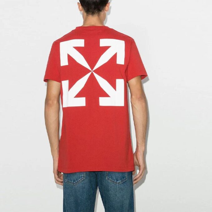 SS21 Printing Round Neck Short Sleeve Loose Fit Red