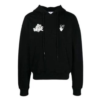 SS21 Red Tongue Out Over Logo Printing Pullover Loose Fit Black