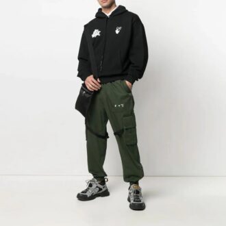 SS21 Red Tongue Out Over Logo Printing Pullover Loose Fit Black
