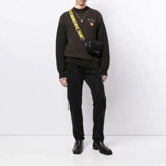 SS21 Round Neck Embroidered Brown