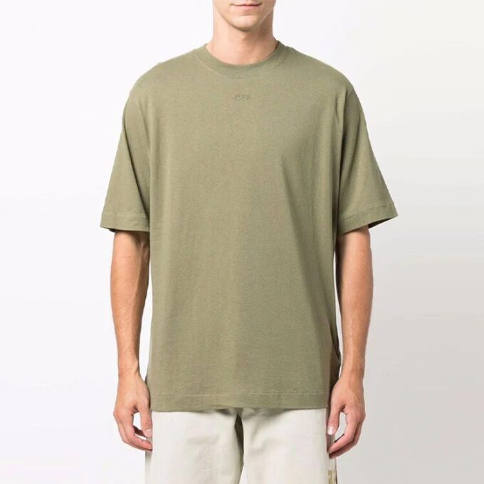 SS21 Rubber Arrow Printing Short Sleeve Slim Fit Version Green