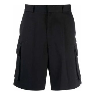 SS21 Solid Color Cargo Shorts Black