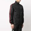 SS21 Solid Color Logo Printing Zipper Sports Jacket Black
