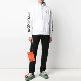 SS21 Spray Marker Logo Printing Loose Fit White