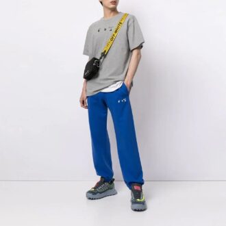SS21 Stripe Bundle Feet Sports Long Pants Loose Fit Blue