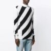SS21 Stripe High Collar Black White