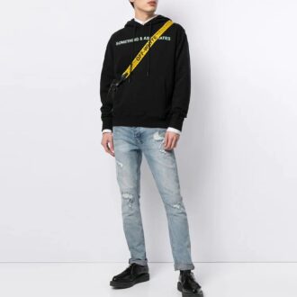 SS21 x Something & Associates Crossover Alphabet hooded Printing Black