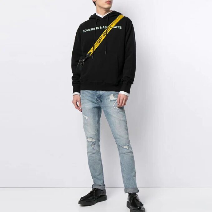 SS21 x Something & Associates Crossover Alphabet hooded Printing Black
