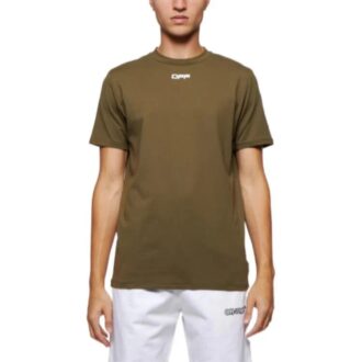 SS22 Alphabet Arrow Printing Round Neck Short Sleeve Green