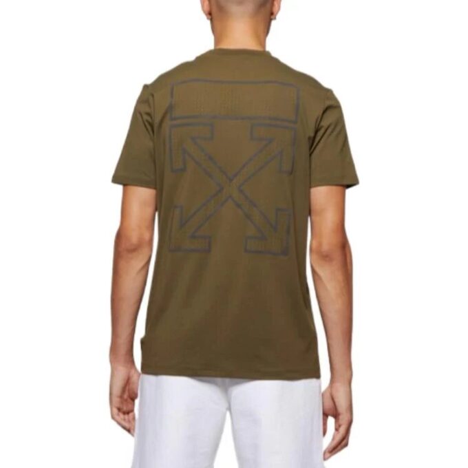 SS22 Alphabet Arrow Printing Round Neck Short Sleeve Green