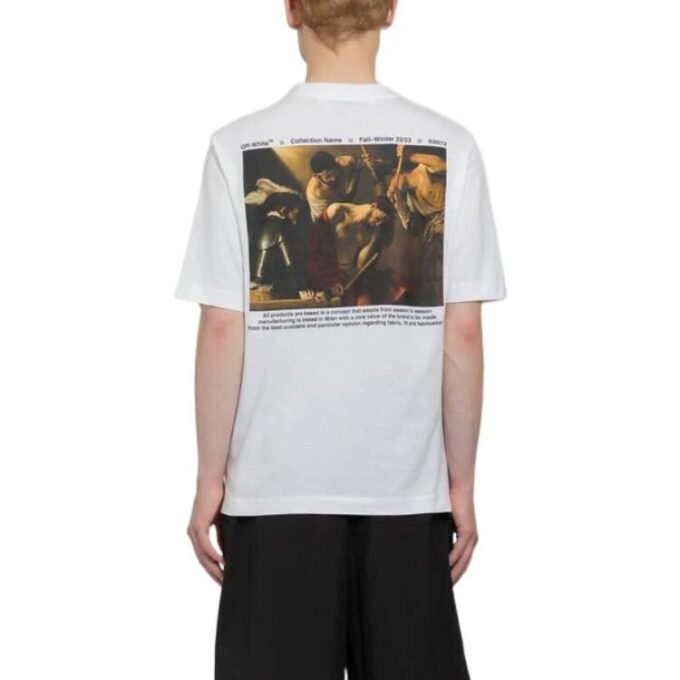SS22 Alphabet Character Printing Short Sleeve White T-Shirt