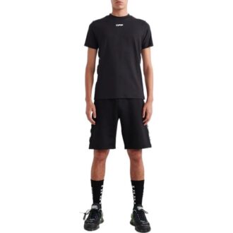 SS22 Alphabet Printing Round Neck Pullover Short Sleeve Ordinary Version Black