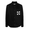 SS22 Arrow Logo Pattern Denim Long Sleeves Shirt Black