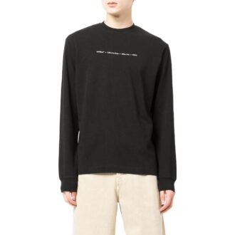 SS22 Arrow Logo Printing Round Neck Long Sleeves Black