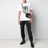 SS22 Arrow Pattern Printing Round Neck Short Sleeve White