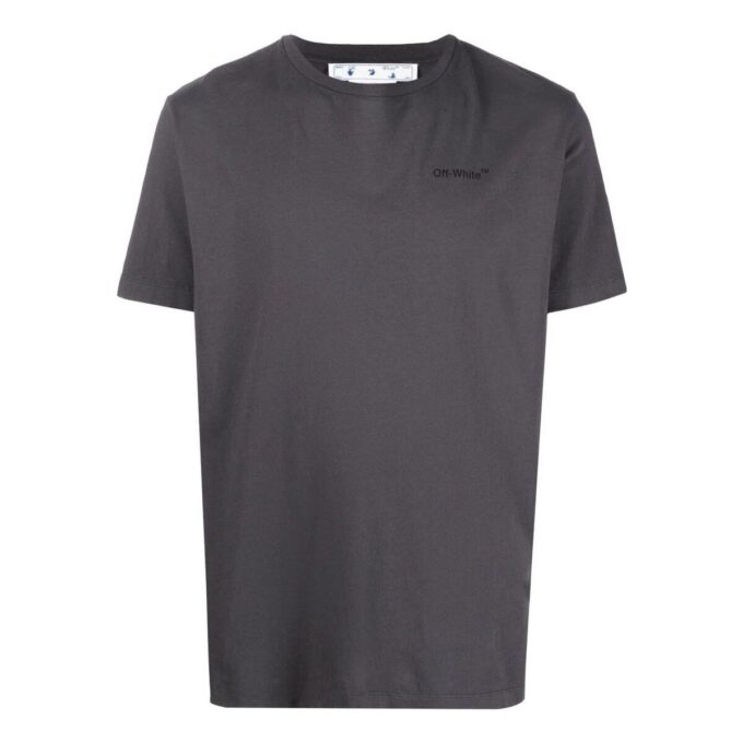 SS22 Back Logo Printing Round Neck Short Sleeve Version Gray
