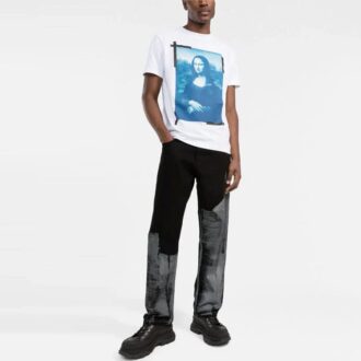 SS22 Character Printing Round Neck Short Sleeve Pullover Ordinary Version White