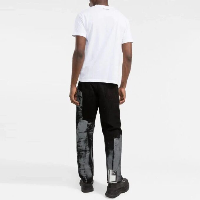 SS22 Character Printing Round Neck Short Sleeve Pullover Ordinary Version White