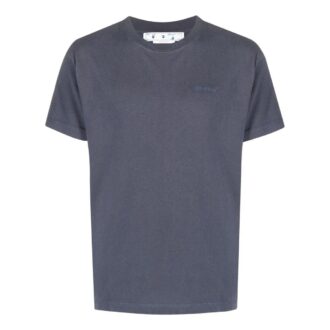 SS22 Diag Back Printing Round Neck Short Sleeve Ordinary Version Blue
