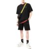 SS22 Logo Micro Mark Straight Shorts Ordinary Version Black