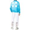 SS22 Logo Printing Solid Color Zipper Jacket Blue