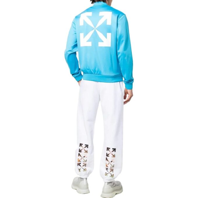 SS22 Logo Printing Solid Color Zipper Jacket Blue