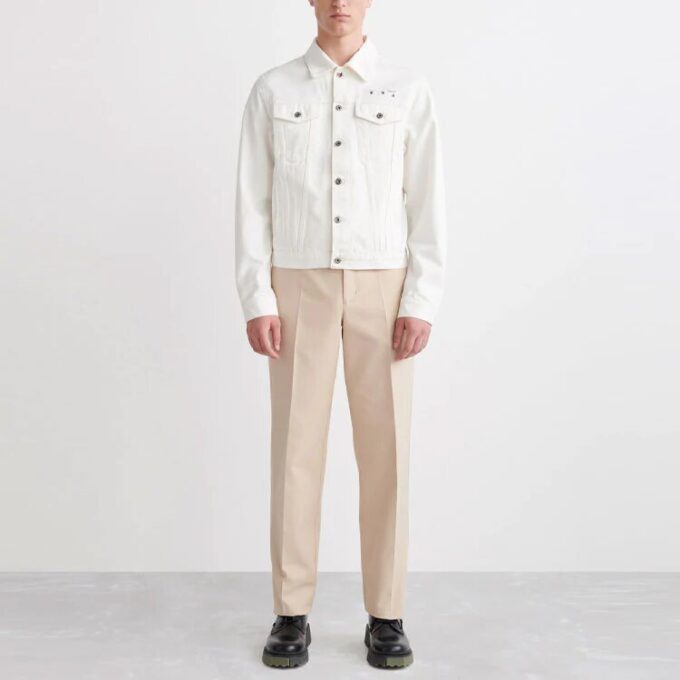 SS22 Logo Shirt Denim Jacket Version White