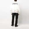 SS22 Multiple Pockets Logo Printing aviator Jacket White