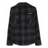 SS22 Plaid hooded Long Sleeves Shirt Version Black