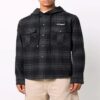 SS22 Plaid hooded Long Sleeves Shirt Version Black
