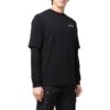 SS22 Printing Logo Solid Color Round Neck Long Sleeves Black