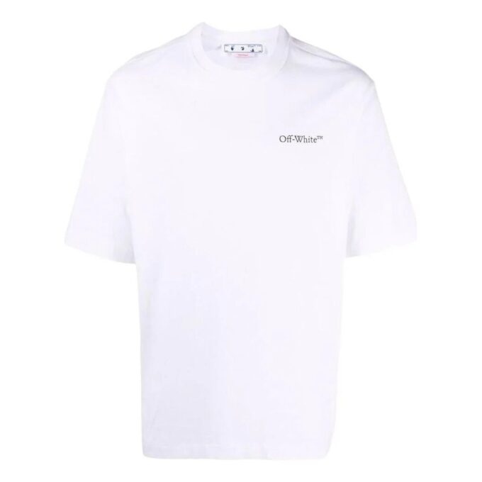 SS22 Printing Round Neck Pullover Short Sleeve Ordinary Version White