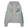 SS24 Varsity Skate Hoodie “Melange Grey College Green”