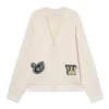 Star Logo Diagonal Varsity Knit Cardigan Star Logo Diagonal Varsity Knit Cardigan