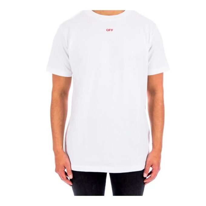 Stencil Short-Sleeve Slim Tee “White/Red”