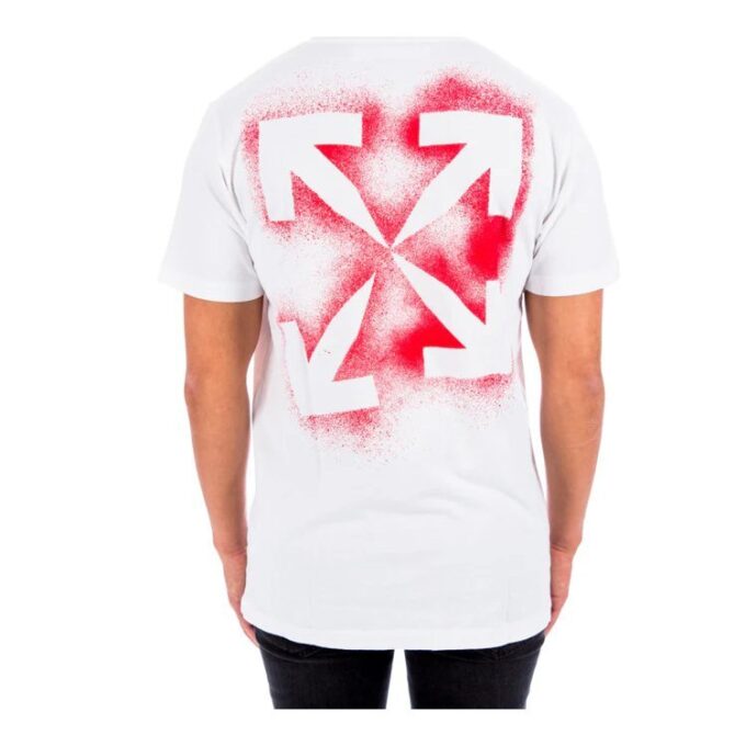 Stencil Short-Sleeve Slim Tee “White/Red”