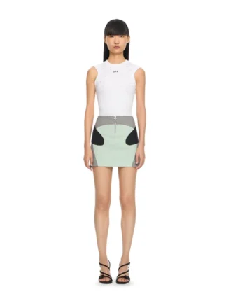Stretch Color Block Skirt