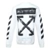 Stripe Cotton Round Neck Long Sleeves Slim Fit Version White