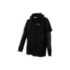 Stripe Logo Printing Sleeve Loose Fit Black