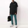 Stripe Logo Printing Sleeve Loose Fit Black
