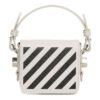 Stripe Mini Shoulder Messenger Bag White