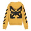 Stripe Printing hooded Drawstring Version Yellow