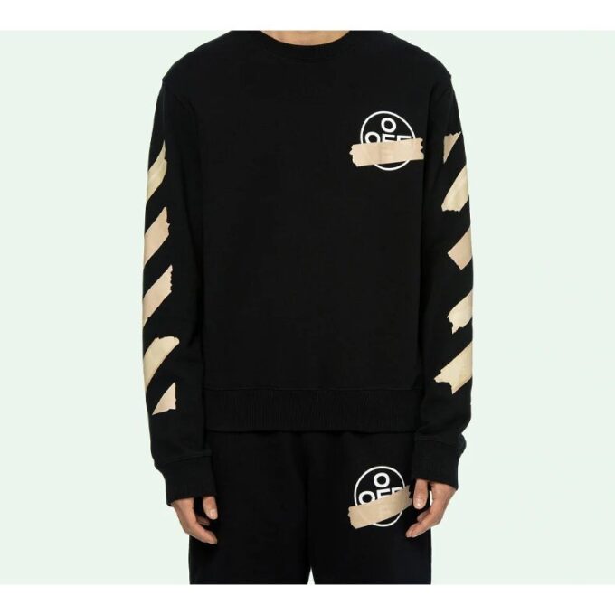 Tap Arrows Mens Logo Long Sleeve Round Neck Sweater Tape