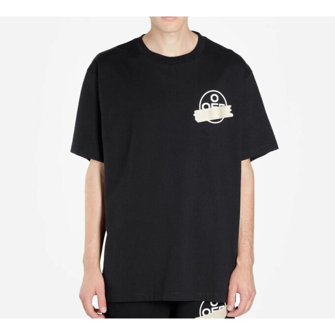 Tape Arrows Short Sleeve Over T-Shirt “Black”