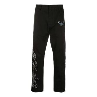 The Kiss Printed Straight-Leg Trousers